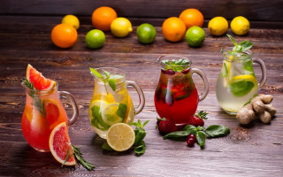Drinks fruits lemons limes watermelon - lemon free wallpaper