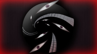 Black red spiral illusion portrait - picture free wallpaper