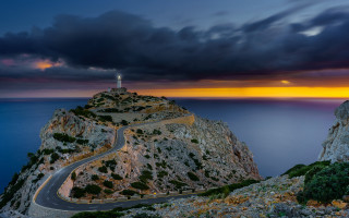 Lighthouse hill road sunset cloudy - arthur b. carles free wallpaper