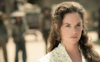 Woman longhair white shirt street - a street corner free wallpaper