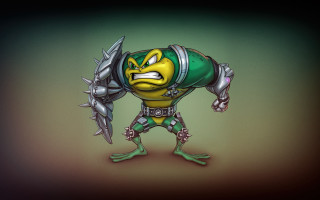 Cartoon green yellow helmet armored - arnold free wallpaper for desktop
