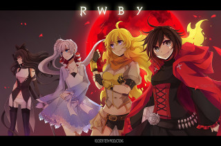 Anime characters red moon group - a red moon free wallpaper