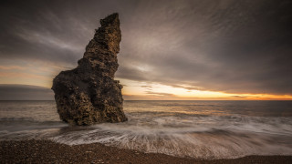 Rock sunset wave ocean beach - a rock free wallpaper for desktop