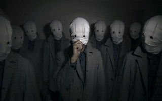 Masked neoism group boys formal - their face free wallpaper