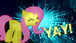 Pony pinkmane yellowhair bluebg lycoart - a cartoon pony free wallpaper