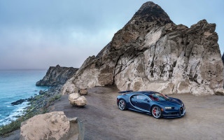 Bugatti rocky beach ocean mountain - annie leibovitz free wallpaper