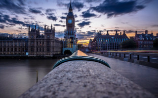 City clocktower river sunset architecture - christopher wren free wallpaper