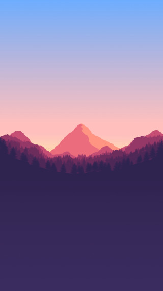 Mountain range pink sky purple - a mountain range free wallpaper for mobile