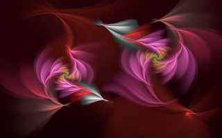 Red pink flower glowing abstract - a white center free wallpaper