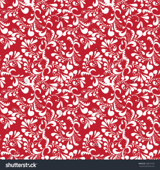 Red white floral pattern white - image free wallpaper for tablet