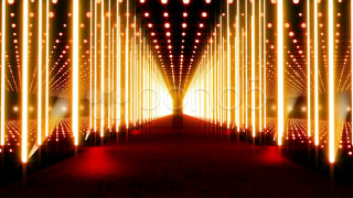 Long hallway red carpet lights - a long hallway free wallpaper