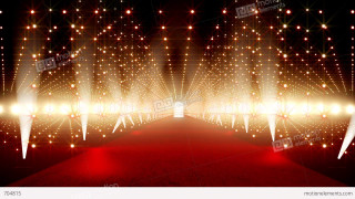 Red carpet lights digital rendering - the floor free wallpaper