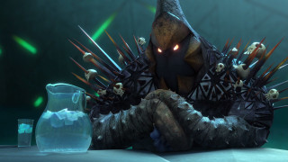 Strange creature skulls table water - strange free wallpaper for desktop