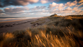 Beach house grassy hill water - andrew geddes free wallpaper for desktop