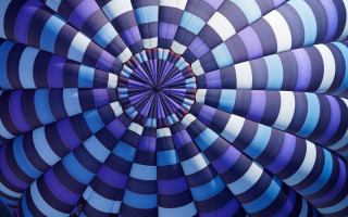 Blue white striped balloon circular - saturated free wallpaper