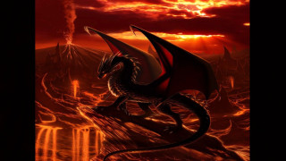 Dragon sunset rock red sky - a red sky behind free wallpaper