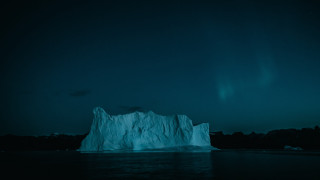 Iceberg night blue light nature - blue light free wallpaper
