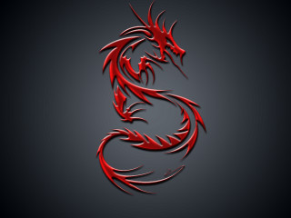 Red dragon black background shadow - a red dragon free wallpaper