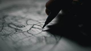 Drawing person pen paper black - a detailed drawing free wallpaper