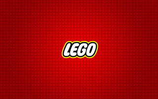 Red background lego side yellow - minimalist free wallpaper for desktop