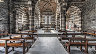 Romanesque church architecture cityscape bridge - cagnaccio di san pietro free wallpaper