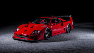 Red sports car night parking 2 - the hood free wallpaper