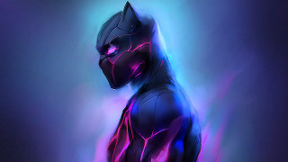 Black panther afrofuturism glowing suit - a black panther free wallpaper