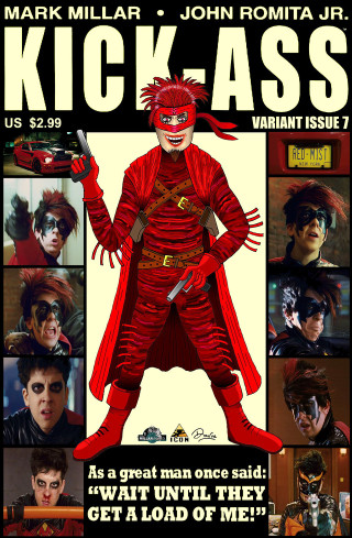 Man red costume knife poster - a red costume free wallpaper