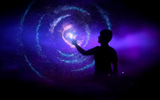 Space man light spiral star - spiral design free wallpaper