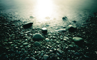 Beach rocks sunshine water nature - david begbie free wallpaper