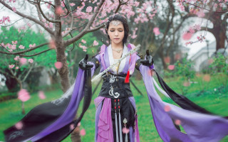 Fan qi cosplay sword cherry - cosplay free wallpaper