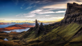 Mountain lake clouds sunset cinematic - david paton free wallpaper