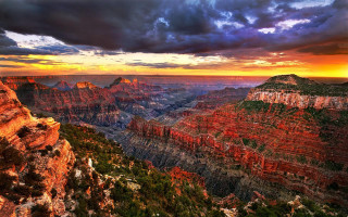 Grand canyon sunset matte painting - grand free wallpaper
