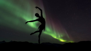 Aurora person field night sky - daphne mcclure free wallpaper for desktop