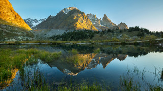 Mountain lake forest sky nature 7 - bernard meninsky free wallpaper