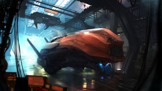 Futuristic vehicle space art concept - a futuristic vehicle free wallpaper
