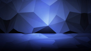 Blue abstract lowpoly reflection geometric - geometric shape free wallpaper for desktop