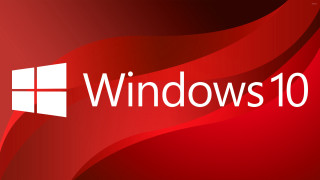 Red background windows10 logo red - the window 10 logo free wallpaper