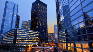 Tokyo skyline night street ferriswheel - a bus free wallpaper
