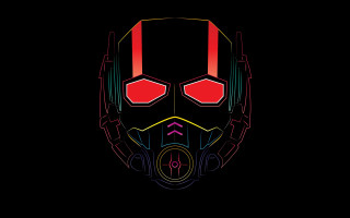 Helmet red eyes black background - a helmet free wallpaper