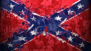 Grungy flag red stars texture - a grungy effect free wallpaper