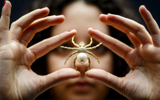 Woman holding spider pearl feminist - feminist free wallpaper
