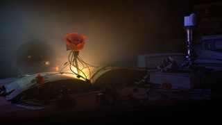 Rose book light candle gothic - top of a book free wallpaper