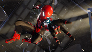 Spider man flying futuristic broken - insane detail free wallpaper