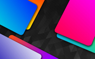 Colorful shapes gradient 3d girls - rectangle free wallpaper