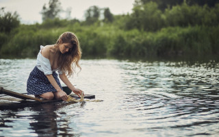 Woman boat water paddle naturalism - a paddle free wallpaper for desktop