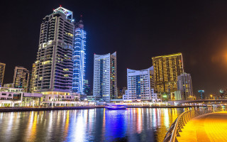 Tokyo cityscape night river lights - farid mansour free wallpaper