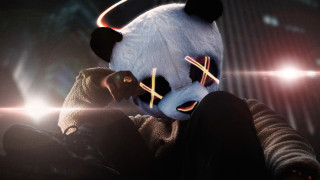 Panda mask lightsaber cyberpunk star - mask free wallpaper for desktop