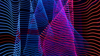 Colorful lines kinetic art hologram - kinetic free wallpaper