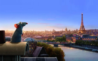 Mouse roof river city skyline - a mouse free wallpaper
